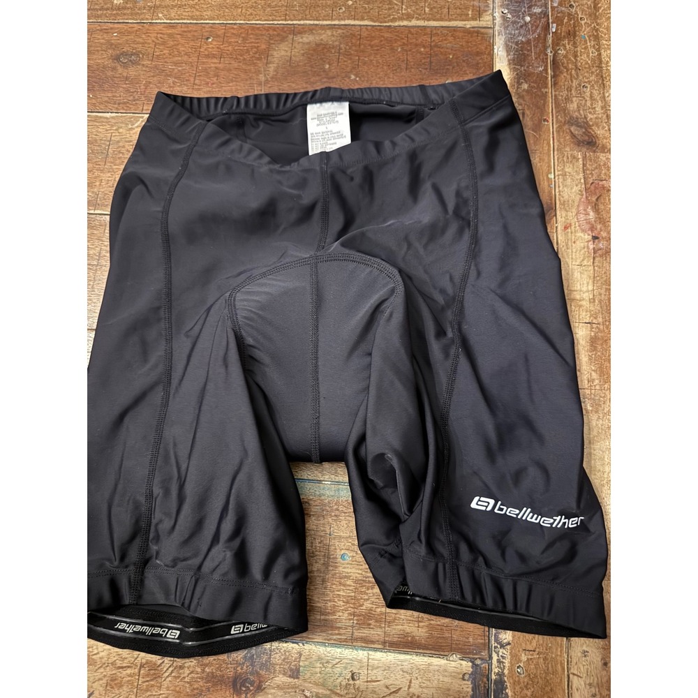 Bellwether Mens Black Padded Cycling Bike Shorts Style 5352 Size Large